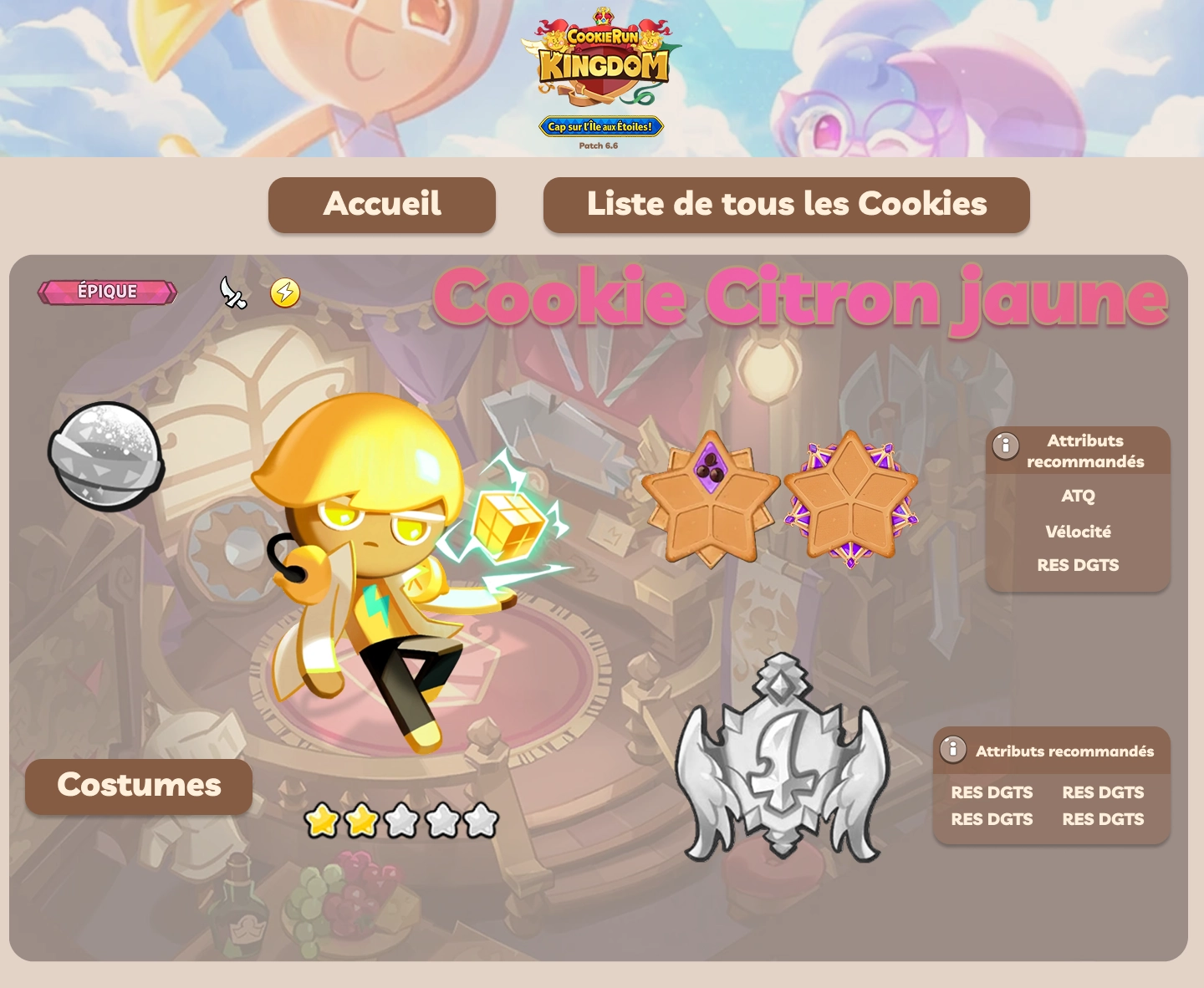 Maquette fiche détail cookie — Desktop