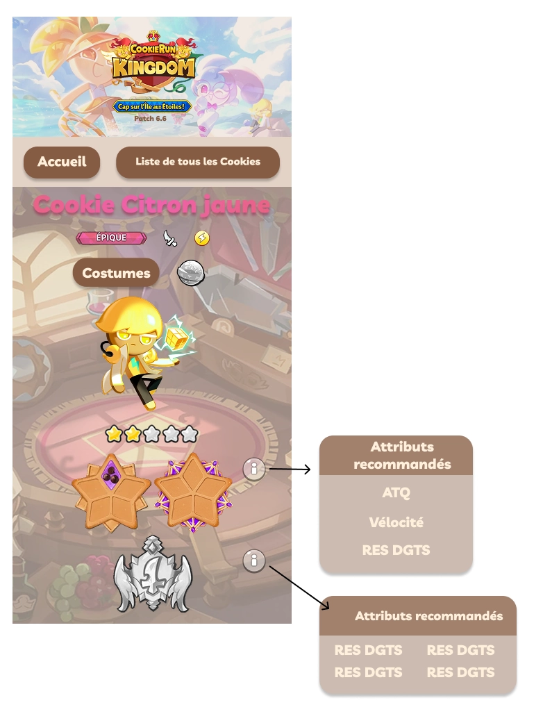 Maquette fiche détail cookie — Mobile